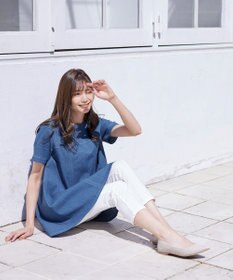 Tiaclasse 【洗える】デニムチュニックブラウス