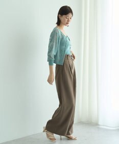 YECCA VECCA 【2点SET】インナーセットレース柄カーディガン