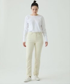 caqu スリムストレート 裏起毛コーデュロイパンツ