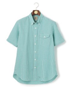 J.PRESS MEN オーガニックコットンサッカーギンガムチェックシャツ