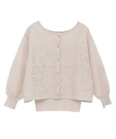 YECCA VECCA 【2点SET】インナーセットレース柄カーディガン