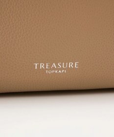 TOPKAPI 【TREASURE TOPKAPI】シュリンクレザー レース 刺しゅう ショルダー付 トートバッグ