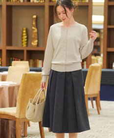 Tiaclasse 【新色追加・洗える】ウール調タックフレアスカート