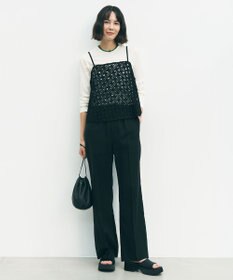 UNFILO 【2点セット】ラッセルレース キャミレイヤード Tシャツ