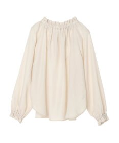 Green Parks スタンドフリルボウタイブラウス