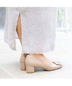 MODE ET JACOMO <MODE ET JACOMO>【レイン対応】バックルモチーフスクエアトゥパンプス