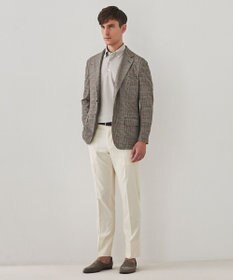 GOTAIRIKU 麻混・襟しっかり【洗える/通気性】ノルマンディーリネン ボタンダウンポロシャツ(25年モデル)