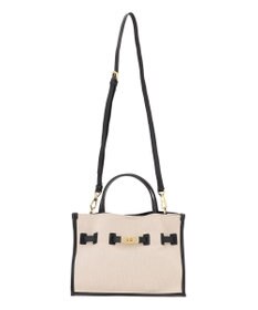 23区 VIOLAd'ORO キャンバス レザーコンビ 2WAY トートバッグ