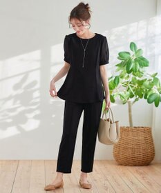 Tiaclasse 【洗える・接触冷感・紫外線ケア・サラごこち】ソフトペプラムカットソー