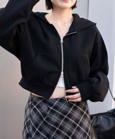 WEGO 【あったか】裏起毛Wジップショートパーカー