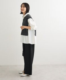 Green Parks カットモールドッキングシャツチュニック