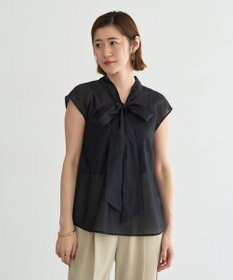 YECCA VECCA シアーボウタイブラウス
