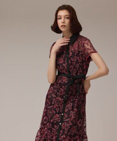 GRACE CONTINENTAL チュールフラワー刺繍ワンピース