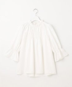 Feroux 【洗える】スタンドネックシャーリング ブラウス