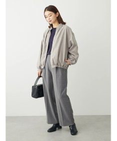 Green Parks スウェード調ギャザーブルゾン