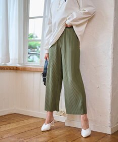 WEGO 【WEB限定/2025年秋冬新作/裾カットOK！自分サイズに調整可能/ウエストゴム/しわになりにくい/】カットプリーツパンツ