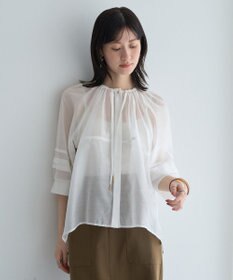 YECCA VECCA タックスリーブシアーシャツ