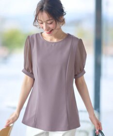 Tiaclasse 【洗える・接触冷感・紫外線ケア・サラごこち】ソフトペプラムカットソー