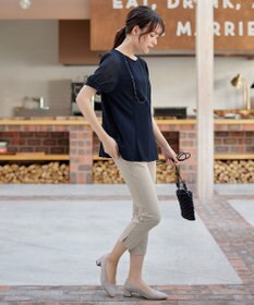 Tiaclasse 【洗える・接触冷感・紫外線ケア・サラごこち】ソフトペプラムカットソー