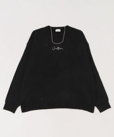 WEGO 【ユニセックス着用ITEM/SMLサイズ展開】アクセ付きワンポイントニットプルオーバー