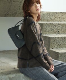 AMERICAN HOLIC ニュアンスライン柄ニットプルオーバー