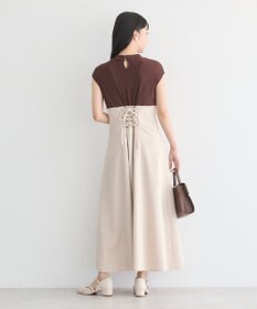 earth music&ecology フロントボタンドッキングワンピース