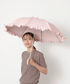 MOONBAT 【一級遮光/晴雨兼用/遮熱/UV】PAUL&JOE ACCESSOIRES(ポール & ジョー)晴雨兼用日傘 クリザンテームワンポイントフリル