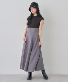 earth music&ecology フロントボタンドッキングワンピース