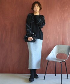 AMERICAN HOLIC ニュアンスライン柄ニットプルオーバー