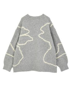 AMERICAN HOLIC ニュアンスライン柄ニットプルオーバー