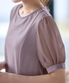 Tiaclasse 【洗える・接触冷感・紫外線ケア・サラごこち】ソフトペプラムカットソー