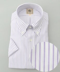 J.PRESS MEN 【夏に嬉しい高機能】カノコインレイストライプパッチポケット シャツ/B.D.