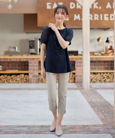 Tiaclasse 【洗える・接触冷感・紫外線ケア・サラごこち】ソフトペプラムカットソー