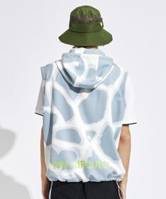 PW CIRCULUS 【袖2WAY】【MEN】プリント デタッチャブル アノラック