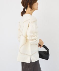 AMERICAN HOLIC ニュアンスライン柄ニットプルオーバー