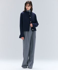 BEIGE， 【Oggi 10月号掲載】MULLIN / ウールツイードメタルボタンノーカラージャケット