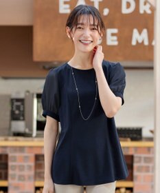 Tiaclasse 【洗える・接触冷感・紫外線ケア・サラごこち】ソフトペプラムカットソー