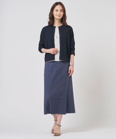 J.PRESS LADIES Rayon Elite Stretch クルーネック カーディガン