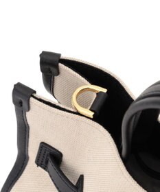 23区 VIOLAd'ORO キャンバス レザーコンビ 2WAY トートバッグ