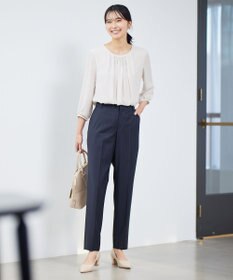 23区 S 【洗える】シルキーデシン ギャザー カットソー