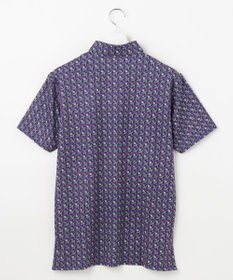 23区GOLF 【MEN】【吸水速乾/UVカット】アザミ小紋柄半袖ポロシャツ