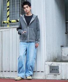 WEGO イージーバレルレッグデニムパンツ