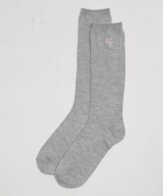 WEGO 刺繍ロゴローゲージゆるリブソックス