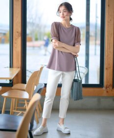 Tiaclasse 【洗える・接触冷感・紫外線ケア・サラごこち】ソフトペプラムカットソー