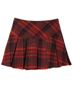 WEGO 【SCHOOL ITEM】チェック切替プリーツミニスカパン