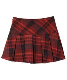 WEGO 【SCHOOL ITEM】チェック切替プリーツミニスカパン