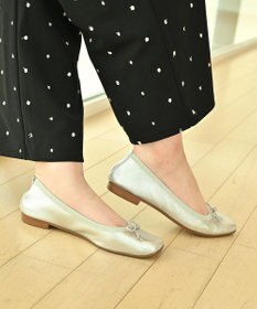 nouvelleRobe Oū 【本革・高反発】Square スクエアトゥ メタリックバレエシューズ