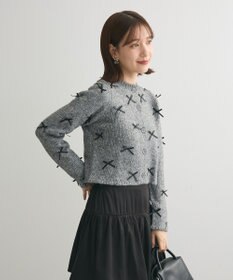 Green Parks ・ＡＮＤＳＥＡＲＣＨ　メニーリボンニットカーディガン