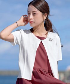 Tiaclasse L 【新色追加・洗える・UVケア・接触冷感】サマーニット半袖カーディガン