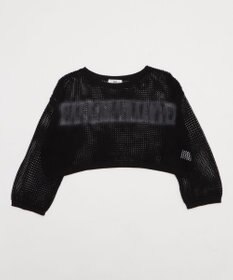 WEGO スプレーロゴジャガードメッシュニット